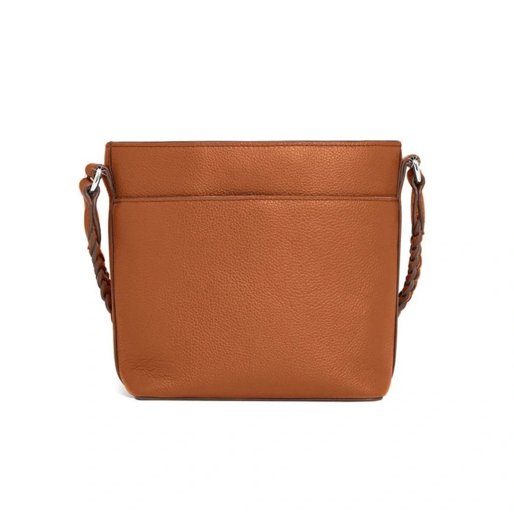 Brighton Freda small crossbody bucket bag color Luggage NWT